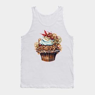 Steampunk Christmas Cupcake Tank Top